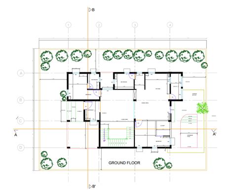 Villa Plan Autocad Drawing Download Dwg File Cadbull