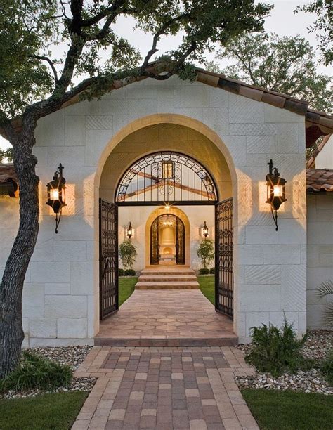 Main Entrance Gate Entry Mediterranean With Spanish Wooden Front Doors6