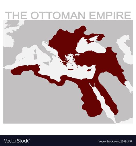 Map Of The Ottoman Empire Royalty Free Vector Image
