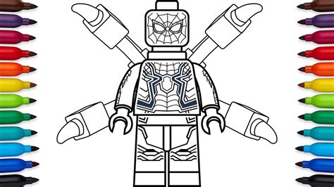 Coloring Page Spiderman Legos Lego Spiderman Coloring Vrogue Co