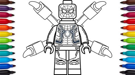 72 spiderman printable coloring pages for kids. Lego Spiderman Coloring pages 🖌 to print and color