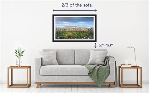 2 Simple Rules To Follow When Hanging Art Above A Sofa