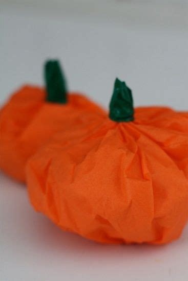 Tissue Paper Pumpkins Craft Fiesta