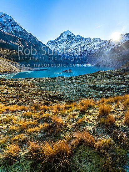 Hooker Valley Aoraki Mount Cook 3754m Above Hooker Glacier And