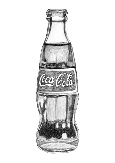 Coca Cola Glass Bottle Drawing