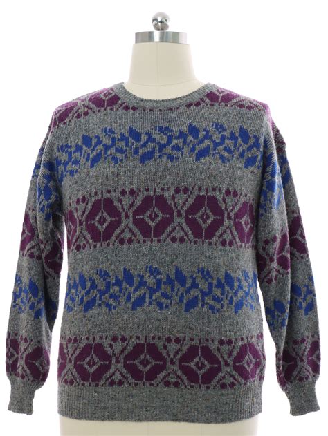 Retro 1980s Sweater Tjw By Mervyns 80s Tjw By Mervyns Mens Gray