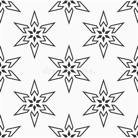 Abstractl Six Pointed Stars Seamless Pattern Stars Shapes Vector