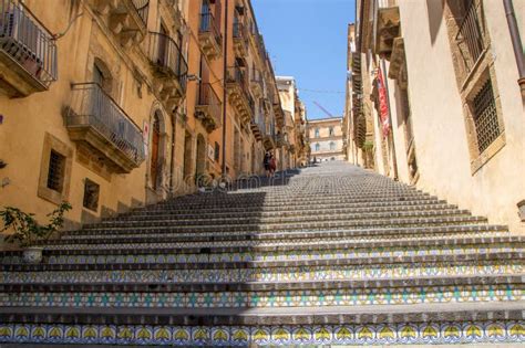 Staircase Of Santa Maria Del Monte In Caltagirone Stock Image Image
