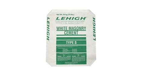 Lehigh White Masonry Type S Cement State Road Builders Supply