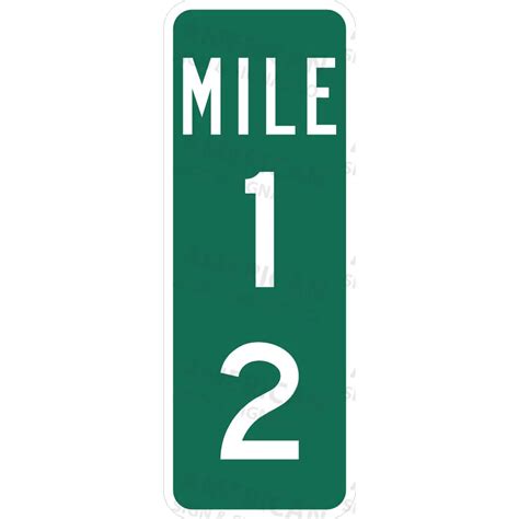 D10 X Reference Location Mile Marker Sign Customizable