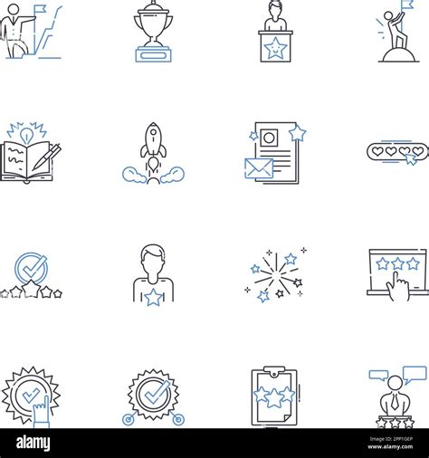 Unstoppable high-flyers line icons collection. Velocity, Elevation