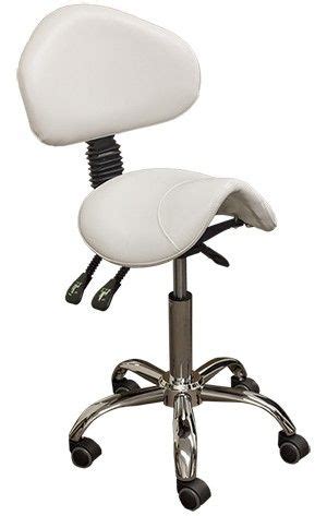 High density lumbar cushion contoured to the shape of your lumbar to provide even support for your lower back. Esthetician Saddle Stool | Stool, Blue velvet dining ...