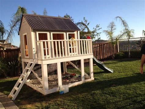 Besides, building a playhouse is a fun woodworking project you can do with the whole family. Playhouse | Do It Yourself Home Projects from Ana White #diyplayhouse #buildachildrensplayhouse ...