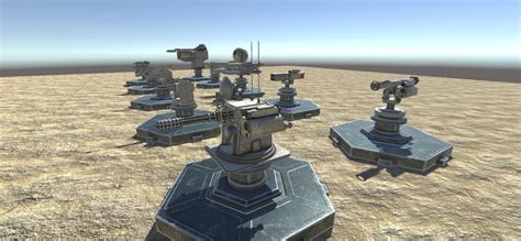 3d Model Modern Unmanned Turrets V3 Vr Ar Low Poly Cgtrader