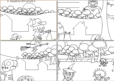 MS Word Halloween Coloring Book Template | Word & Excel Templates