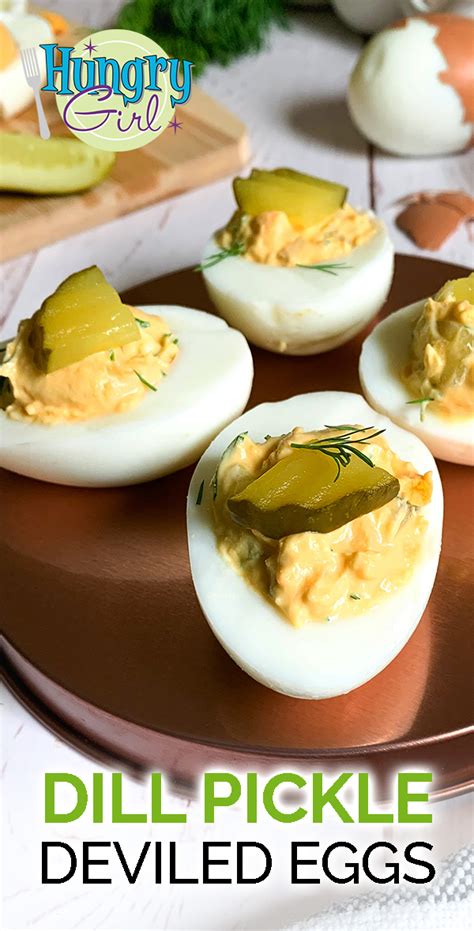 Healthy Dill Pickle Deviled Eggs Recipe Hungry Girl