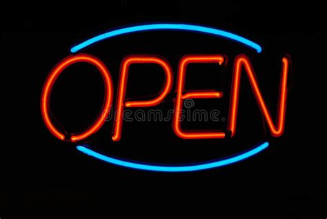 Open Till Late Neon Sign Stock Image Image Of Dark Light 14129205