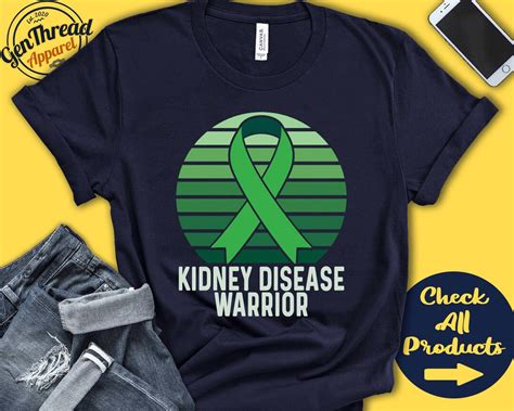 Kidney Disease Shirt Kidney Disease Awareness Green Ribbon Etsy