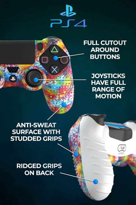 Psychedelic By Proflex Paint Splatter Ps4 Controller Skin Cover