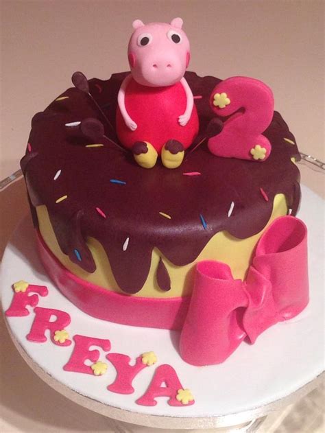 Peppa Pig Cake Decorated Cake By Michelle Hand Cakesdecor