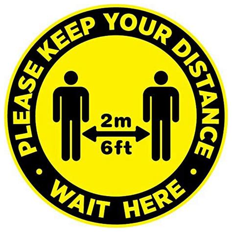 5xpack Of 10 Please Practice Social Distancing Floor Sign 118 Inch