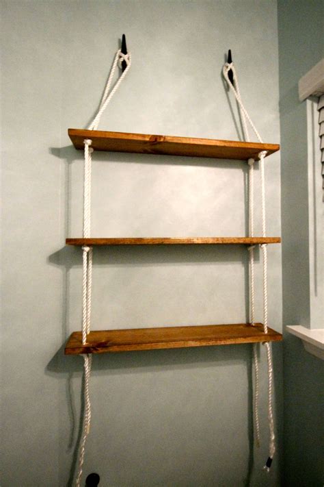 Diy Nautical Rope Shelving Tutorial For The 100 Room Challenge