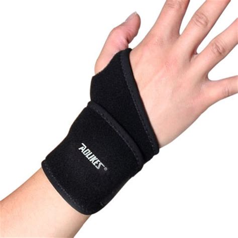 Black Adjustable Wristband Steel Wrist Brace Wrist Support ...