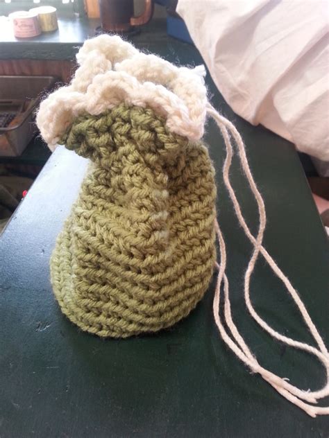Crocheted pouch