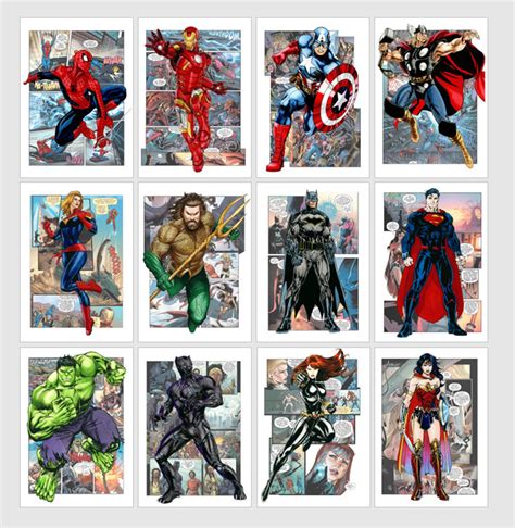 A3 A4 A5 High Quality Prints Superheroes Wall Decor Etsy
