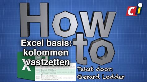 How To Kolommen Vastzetten En Verbergen In Excel YouTube