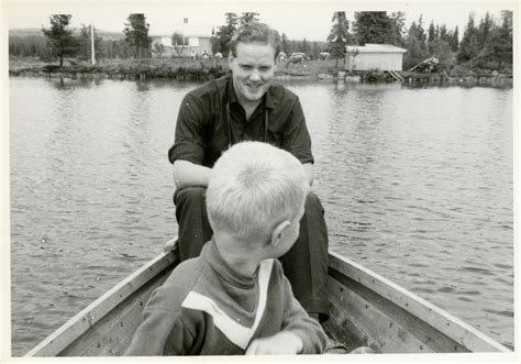 He was born in lillehammer, and represented the club lillehammer sk. Ragnar Hagen og Leif Olav Hagen på båttur på Bukfyllvatnet. Ca 1963. - Bagn Bygdesamling ...