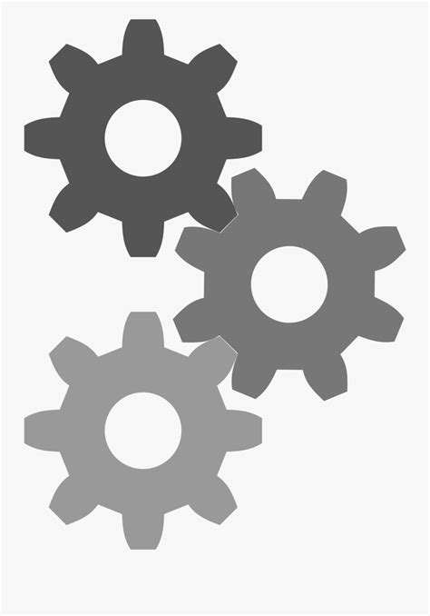 Transparent Gear Cog Clipart Black And White Download Gears Icon Grey