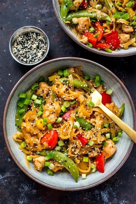Perfect for healthy meal prep lunches! Instant Pot Honey Sesame Chicken Noodle Bowls - The Girl on Bloor