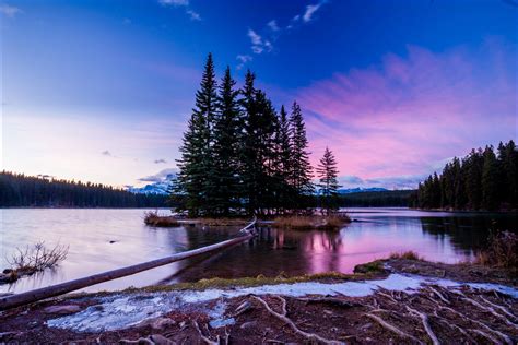 Dawn At Two Jack Lake In The Banff National Park Christopher Martin