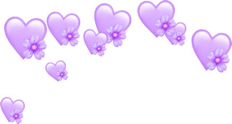 Download Heart Hearts Crown Emoji Tumblr Purple Heart Crown Heart