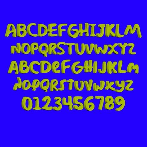 Download Stl File Simpson Font Letters • Object To 3d Print ・ Cults
