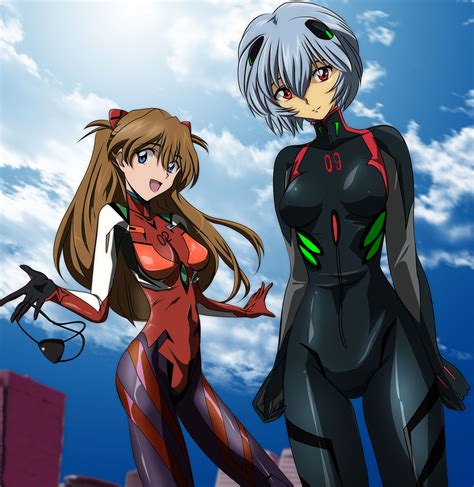 Souryuu Asuka Langley Ayanami Rei And Shikinami Asuka Langley Neon