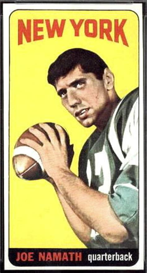 Joe namath is not an actor. Joe Namath rookie card - 1965 Topps #122 - Vintage Football Card Gallery