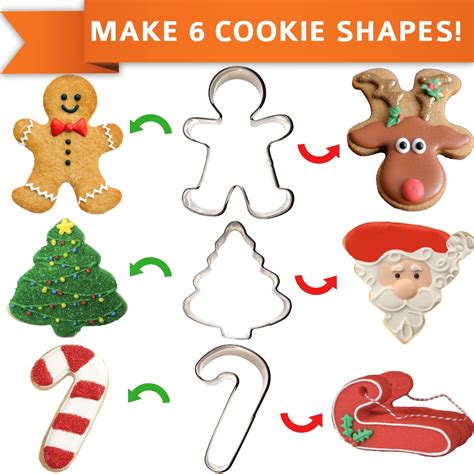 About 38% of these are cookie tools, 6% are cake tools, and 0% are fruit & vegetable tools. Set of 3 Christmas Cookie Cutters {Makes 6 Shapes}