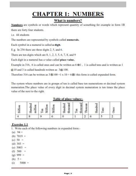Form 1 Mathematics Handbook Notes Easylibrary