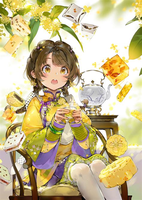 Wallpaper Tea Anime Girls 1131x1600 Blenigod 2175905 Hd