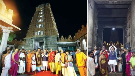 Modi Prays At Srikanteshwara Swamy Temple Poses With Priests Star Of