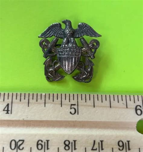 Vintage Wwii Us Navy Officer Military Pin Eagleanchor 3500 Picclick