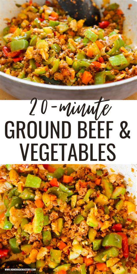 Healthy Ground Beef And Vegetable Skillet Homemade Mastery