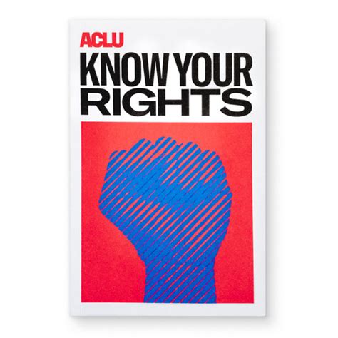Know Your Rights Aclu Official Store