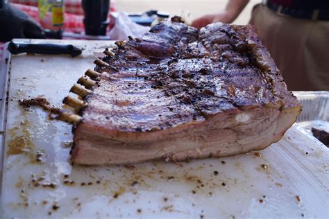Hosted A Huge Bbq Today This Slow Smoked Bone In Pork Belly Was My Favorite R Bbq