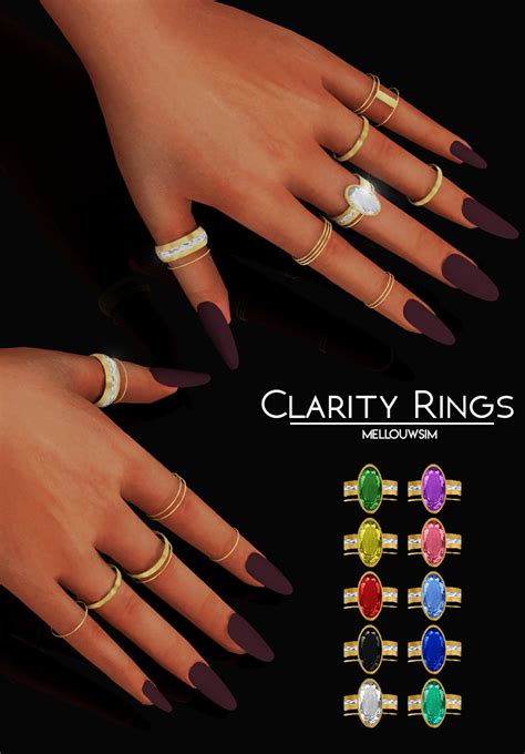 Clarity Rings Ts4 Patreon Ad Free Early Mellouwsim Sims 4