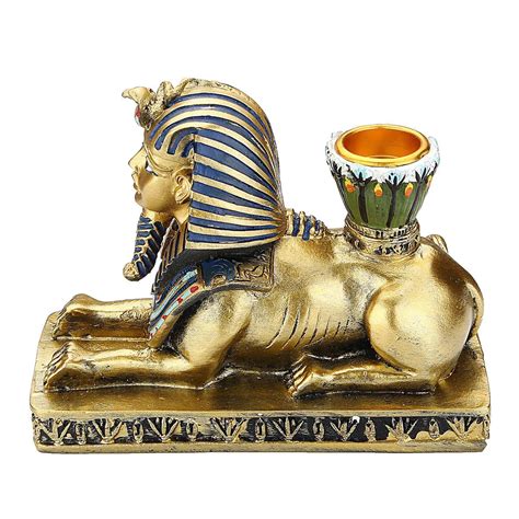 Egyptian Candle Holder Anubis Vintage Statue Craft Home Etsy