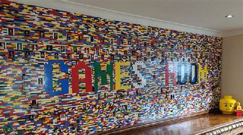 Couple Decorate Their House With A 10 Foot Lego Wall