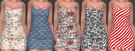 Annett S Sims Welt Experiment Elliesimple Short Satin Dress Recolors